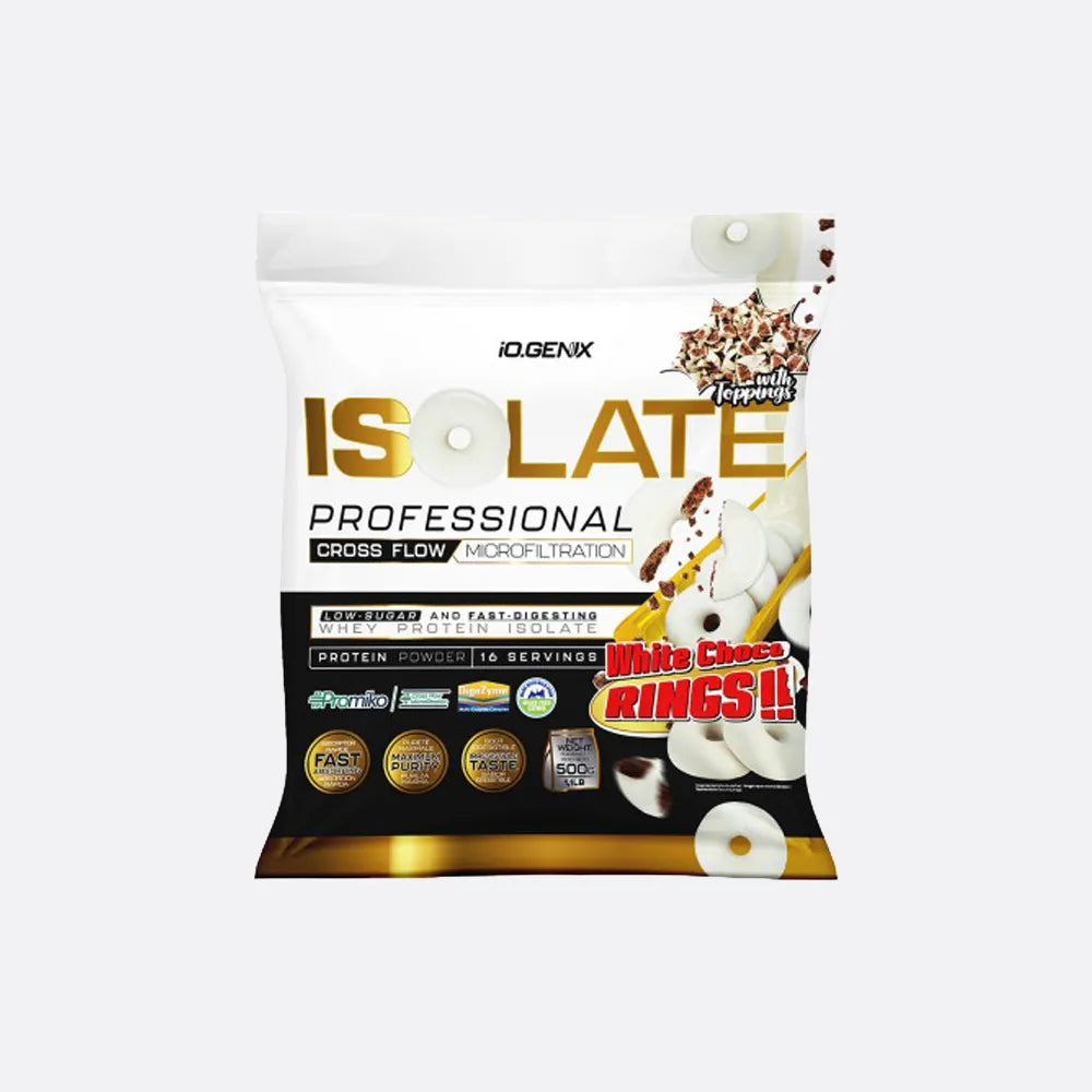 iO.GENIX Isolate Professional 500 g – White Choco Rings