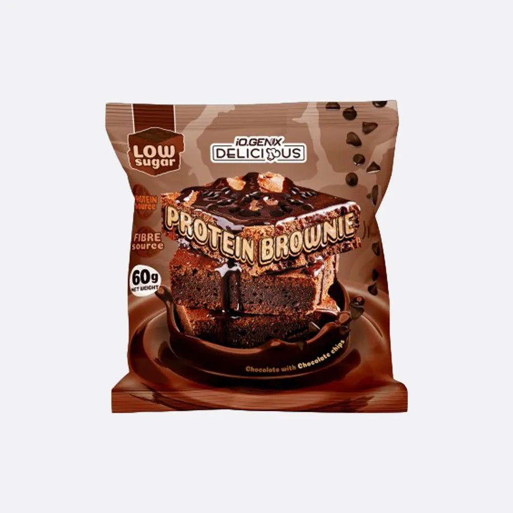 iO.GENIX Protein Brownie 60 g – Pépites de chocolat noir