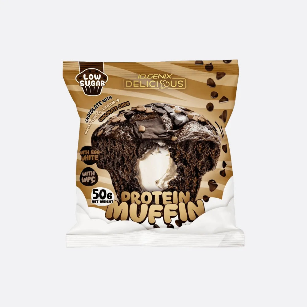 iO.GENIX Protein Muffin 50 g – Chocolat blanc & pépites